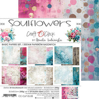 8" x 8" paper pad - Soulflowers Backgrounds and Basic Mix Set