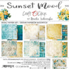 8" x 8" paper pad - Sunset Mood Backgrounds and Basic Mix Set