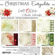 8" x 8" paper pad - Christmas Everywhere Backgrounds