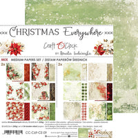 8" x 8" paper pad - Christmas Everywhere Backgrounds and Basic Mix Set