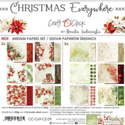 8" x 8" paper pad - Christmas Everywhere Backgrounds and Basic Mix Set