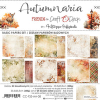 8" x 8" paper pad - Autumnaria Backgrounds and Basic Mix Set