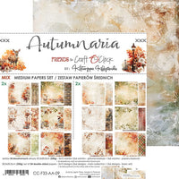 8" x 8" paper pad - Autumnaria Backgrounds and Basic Mix Set