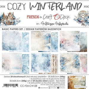 8" x 8" paper pad - Cozy Winterland Backgrounds