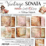 8" x 8" paper pad - Vintage Sonata Backgrounds