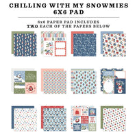 6" x 6" paper pad - Chilling With My Snowmies