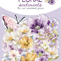 54pcs Floral Sentiments die cuts