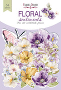 54pcs Floral Sentiments die cuts