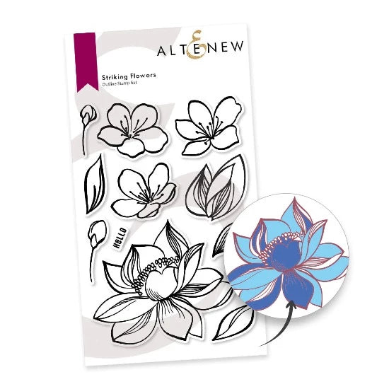 Altenew Paint A Flower Striking Flowers Clear Stamp Set