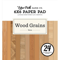 6" x 6" paper pad - Warm Wood Grains