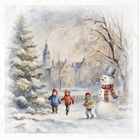 Snowman Scenes - rice paper set