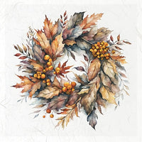 Autumn Wreath 3 - rice paper set