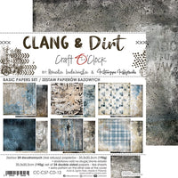 8" x 8" paper pad - Clang & Dirt Backgrounds