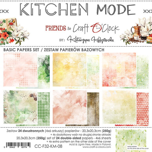 8" x 8" paper pad - Kitchen Mode Backgrounds