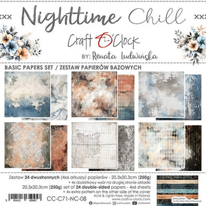 8" x 8" paper pad - Nighttime Chill Backgrounds