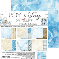 8" x 8" paper pad - Boy & Toy Backgrounds