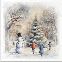 Snowman Scenes - rice paper set