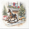 Christmas Rocking Horse - rice paper set