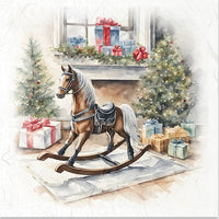 Christmas Rocking Horse - rice paper set