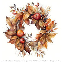 11.8" x 12.1" paper pad - Autumn Wreath