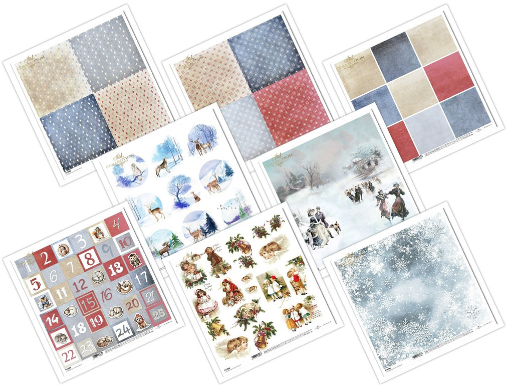 11.8" x 12.1" ITD Collection - Set 11 - mixed design paper sheets