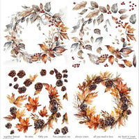 11.8" x 12.1" paper pad - Autumn Wreath