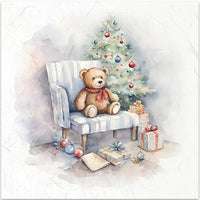 Winter teddy bears - rice paper set