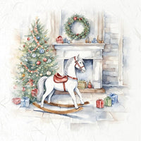 Christmas Rocking Horse - rice paper set