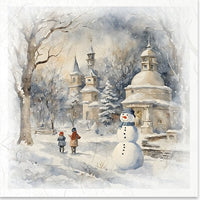 Snowman Scenes - rice paper set