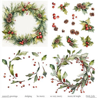 11.8" x 12.1" paper pad - Winter Wreath