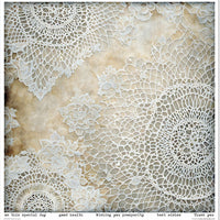 11.8" x 12.1" paper pad - Wood & Lace