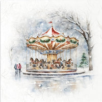 Winter merry go round - rice paper set