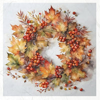 Autumn Wreath 4 - rice paper set