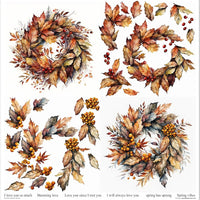 11.8" x 12.1" paper pad - Autumn Wreath