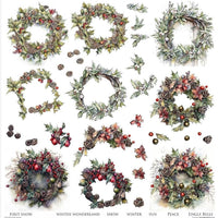 11.8" x 12.1" paper pad - Winter Wreath