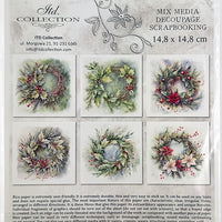 Christmas Wreath 2 - rice paper set