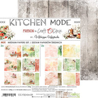 8" x 8" paper pad - Kitchen Mode Backgrounds and Basic Mix Set