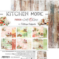 8" x 8" paper pad - Kitchen Mode Backgrounds and Basic Mix Set