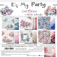 8" x 8" paper pad - It's My Party Backgrounds and Basic Mix Set