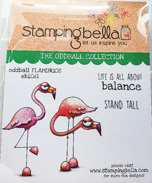 Stamping Bella Oddball Flamingos Rubber Stamp Set