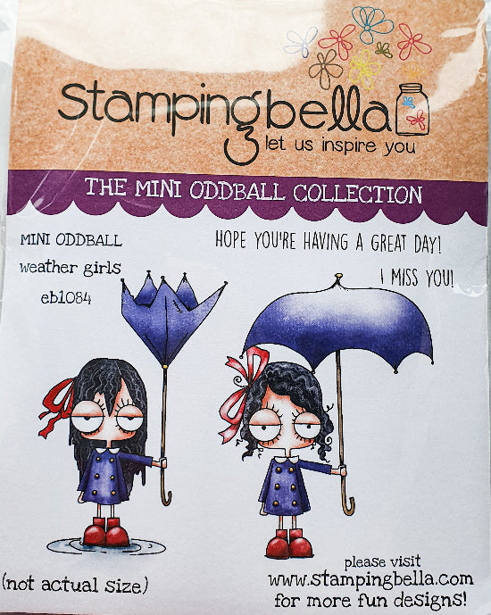 Stamping Bella Mini Oddball Weather Girls Rubber Stamp Set