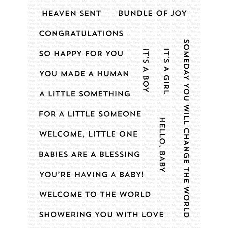 My Favorite Things Itty Bitty Baby Sentiments Clear Stamp Set