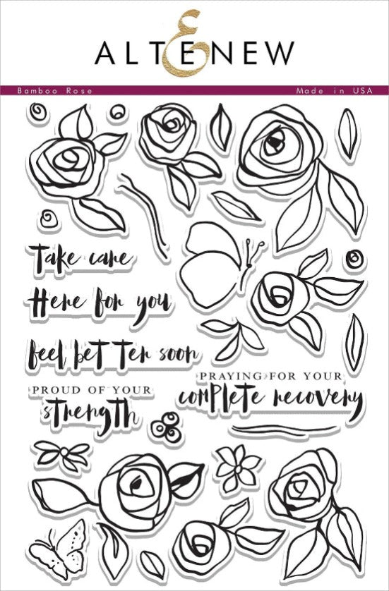 Altenew Bamboo Rose Clear Stamp Set