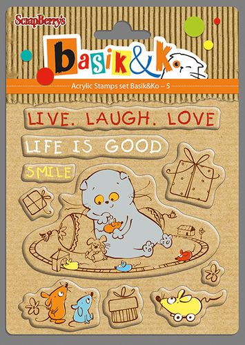 ScrapBerry s Basik Co Live Laugh Love Clear Stamp Set