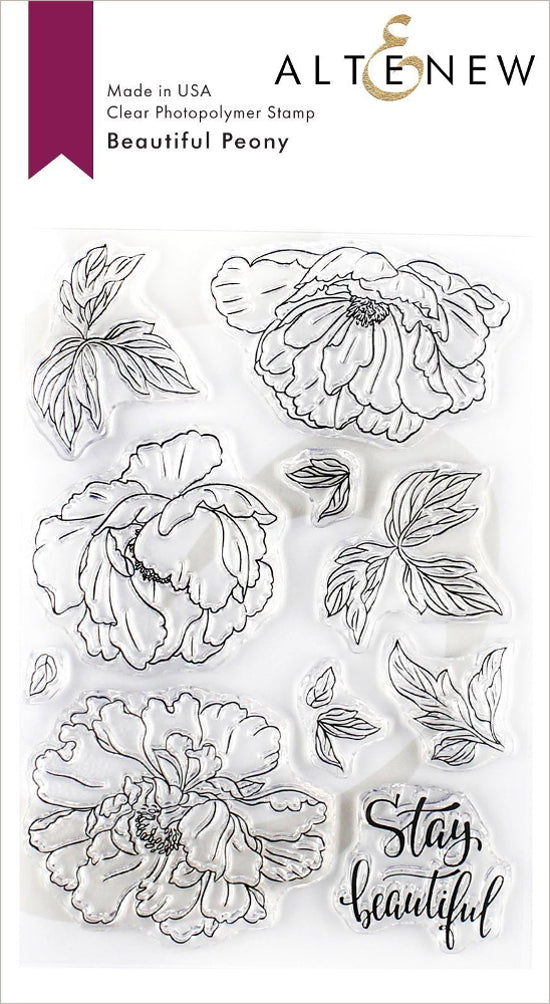 Altenew Beautiful Peony Clear Stamp Set