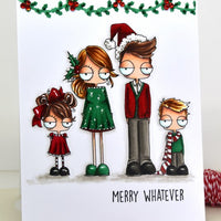 Stamping Bella  - Oddball Christmas Parents - Rubber Stamp Set